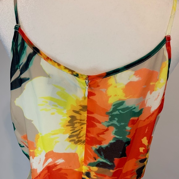 Neiman Marcus Floral Lined Maxi Slip Dress Size M - Picture 6 of 12
